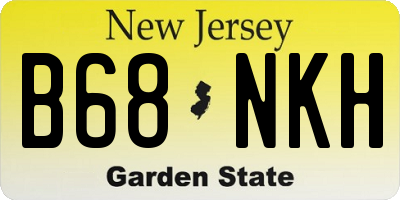 NJ license plate B68NKH
