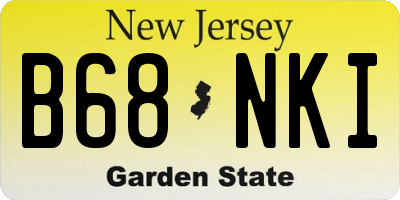 NJ license plate B68NKI