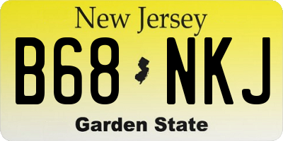 NJ license plate B68NKJ