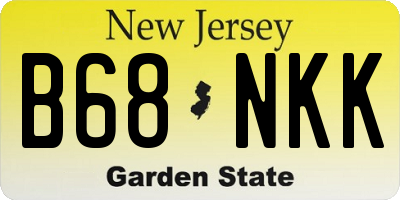 NJ license plate B68NKK
