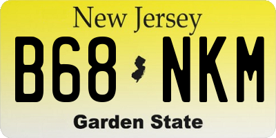 NJ license plate B68NKM