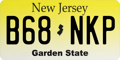 NJ license plate B68NKP