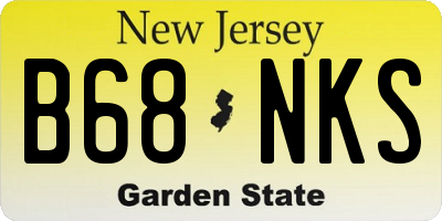 NJ license plate B68NKS