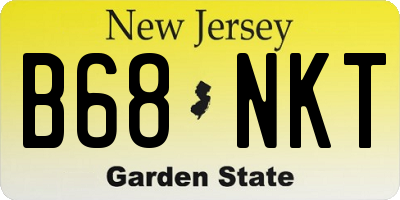 NJ license plate B68NKT