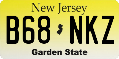 NJ license plate B68NKZ