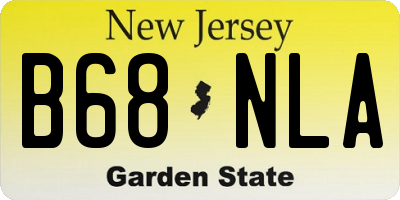 NJ license plate B68NLA