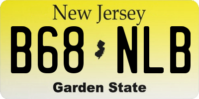 NJ license plate B68NLB