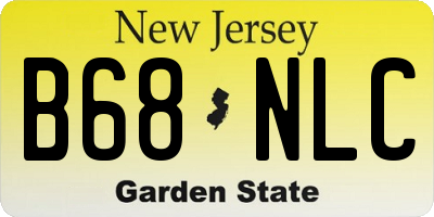 NJ license plate B68NLC