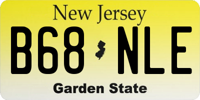 NJ license plate B68NLE