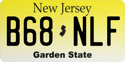 NJ license plate B68NLF