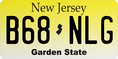 NJ license plate B68NLG