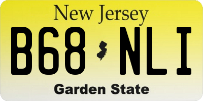 NJ license plate B68NLI