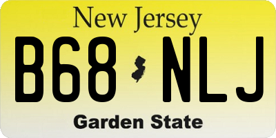 NJ license plate B68NLJ