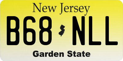 NJ license plate B68NLL