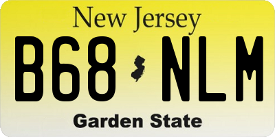 NJ license plate B68NLM