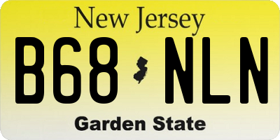 NJ license plate B68NLN