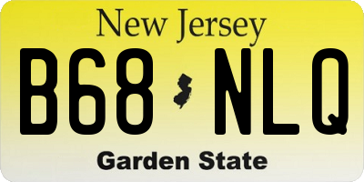 NJ license plate B68NLQ