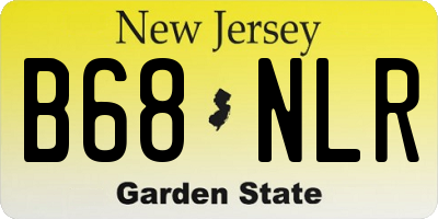 NJ license plate B68NLR