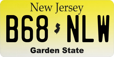 NJ license plate B68NLW