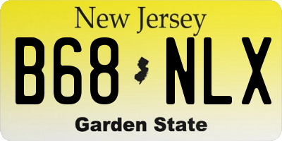 NJ license plate B68NLX