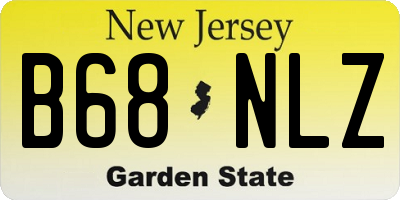 NJ license plate B68NLZ