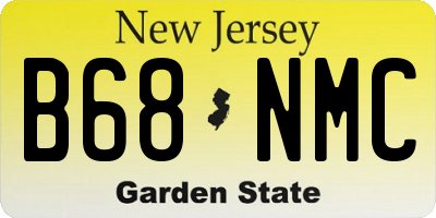 NJ license plate B68NMC