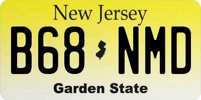 NJ license plate B68NMD