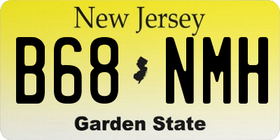 NJ license plate B68NMH