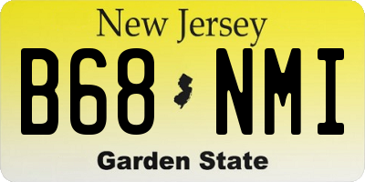 NJ license plate B68NMI