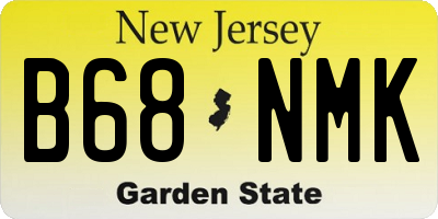 NJ license plate B68NMK