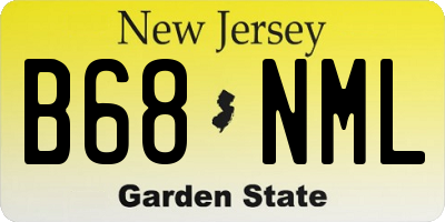 NJ license plate B68NML