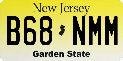 NJ license plate B68NMM
