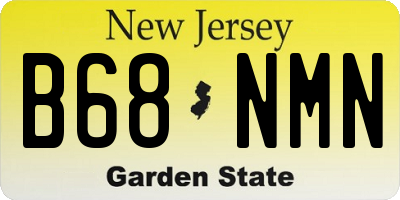 NJ license plate B68NMN