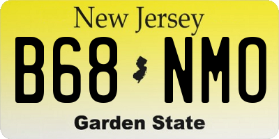 NJ license plate B68NMO