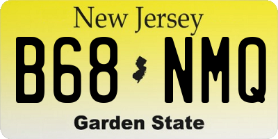 NJ license plate B68NMQ