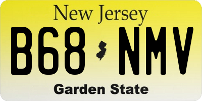 NJ license plate B68NMV