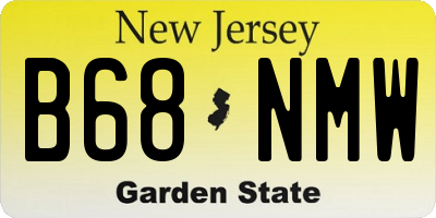 NJ license plate B68NMW
