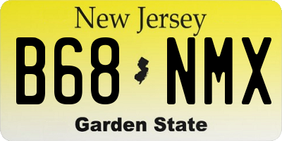 NJ license plate B68NMX