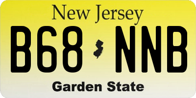 NJ license plate B68NNB