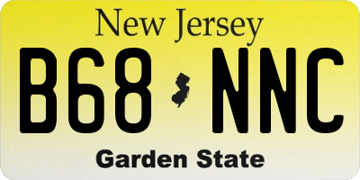 NJ license plate B68NNC