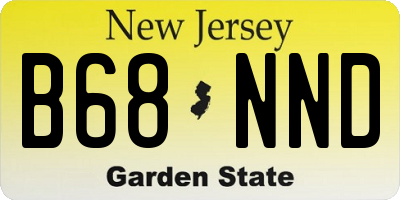 NJ license plate B68NND