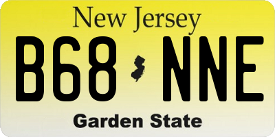 NJ license plate B68NNE