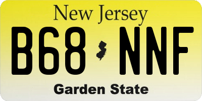 NJ license plate B68NNF