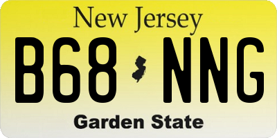 NJ license plate B68NNG