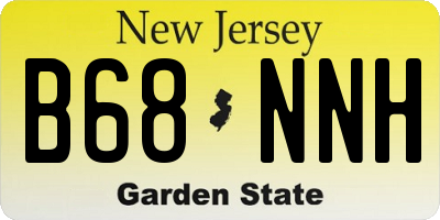 NJ license plate B68NNH