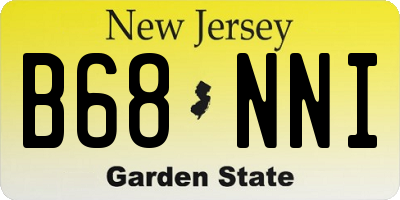 NJ license plate B68NNI