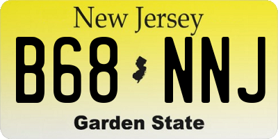 NJ license plate B68NNJ
