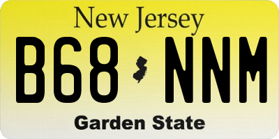 NJ license plate B68NNM