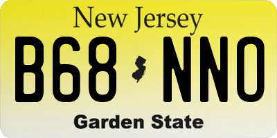 NJ license plate B68NNO