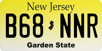 NJ license plate B68NNR
